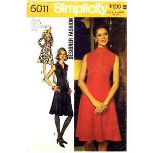 Simplicity 5011 Sewing Pattern Misses Designer Fashion Dress with Bias 