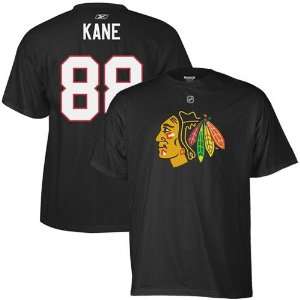  Blackhawks #88 Patrick Kane Black Player T shirt