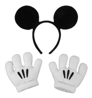 DISNEY Mickey Mouse Ears GLOVES headband costume Hat  