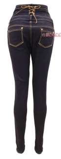   WOMENS SKINNY HIGH WAISTED JEANS CHINO TROUSERS PANTS SIZE 6 14  