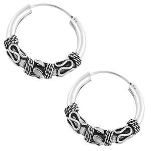    Captivating 925 Sterling Silver Trendy Hoop Earrings Jewelry