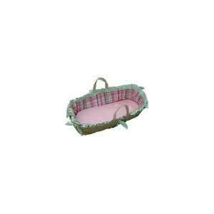 Tricia Pink Plaid Moses Basket 