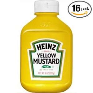 Heinz Mustard, 9 Ounce Sueeze Packages (Pack of 16)  