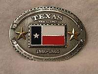 Belt Buckle Texas Flag and Confederate History  