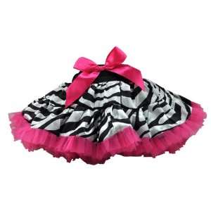 White & Pink Zebra Pettiskirt Tutu Size 6T Toys & Games