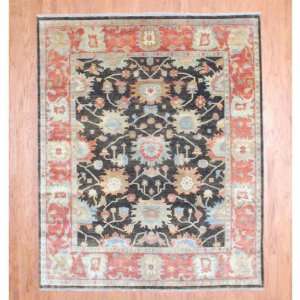 com Herat Oriental 82 x 10 Indo Oushak Hand knotted Brown Wool Rug 