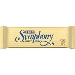 Hersheys Symphony Bar, Milk Chocolate with Almonds & Toffee Chips, 36 