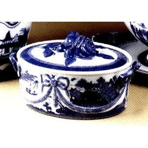  Mottahedeh Blue Canton Covered Casserole 5 x 10 in 