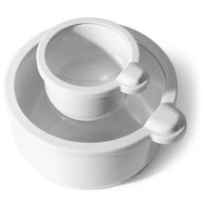 com Keepeez 2 Piece Round Porcelain Dish Combo (0.2 Quart Dish With 3 