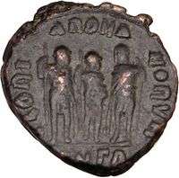 HONORIUS & THEODOSIUS II & Arcadius 406AD Very Rare Authentic Ancient 