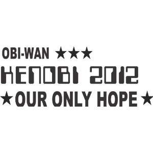  Obi wan Kenobi Decal 8 White Sticker Bumper Sticker Star 