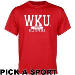  Western Kentucky Hilltoppers Custom Sport T shirt   Red 