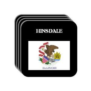  US State Flag   HINSDALE, Illinois (IL) Set of 4 Mini 