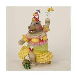   Hula Hippo Hour Ornamental Table Top Figurines 8