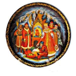  Decorative Plate Fairy tale on tsar Saltane Palekh + a 