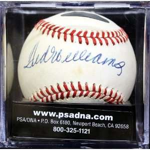   Ted Williams Signed Baseball Graded Psa/dna 8 Nm mt