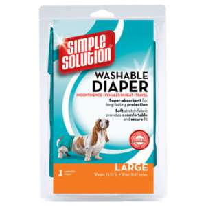 Simple Solution WASHABLE Dog Puppy Diaper LG 35 55 lbs. 010279105948 