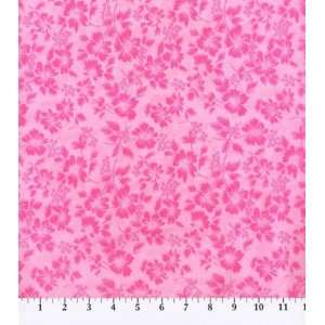  Calico Fabric Monotone Floral Pink Arts, Crafts & Sewing