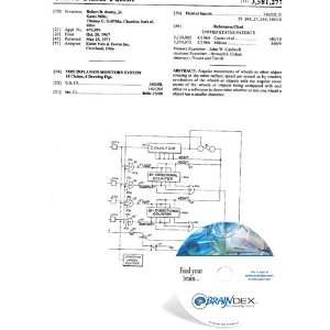  NEW Patent CD for TIRE INFLATION MONITORY SYSTEM 