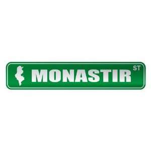   MONASTIR ST  STREET SIGN CITY TUNISIA