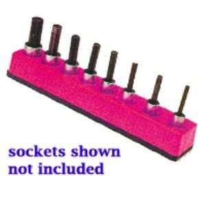  3/8 in. Drive Universal Magnetic Hot Pink Socket Holder 10 