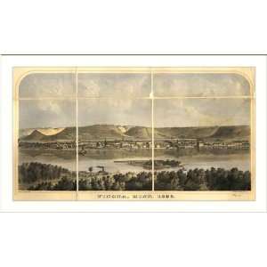 Historic Winona, Minnesota, c. 1867 (M) Panoramic Map Poster Print 