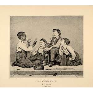  1896 John George Brown Card Trick Homeless Young Boys 