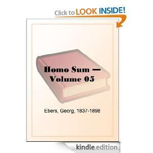 Homo Sum   Volume 05 Georg Ebers  Kindle Store