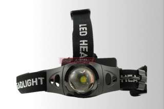   R5 LED Zoomable Zoom Headlamp Headlight HS5+2x 18650 +Charger  