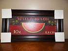 NEW WOOD FRAMED ART VINTAGE LOOK WATERMELON PICTURE PAINTING WALL 