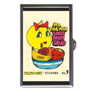  MS. PAC MAN 1980s STICKER Coin, Mint or Pill Box Made in 