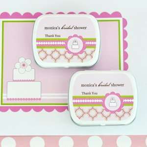  Personalized Mint Tins   Pink Cake 24 Set Health 
