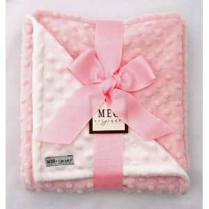  Pink & White Minky Blanket Baby