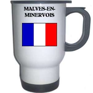  France   MALVES EN MINERVOIS White Stainless Steel Mug 