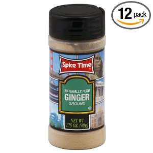 Spice Time Spice Ginger Ground, 3 Ounce (Pack of 12)  