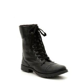  Womens Combat Riding Mid Calf Boots SKIN Shoes