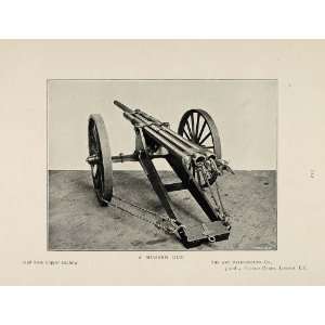   Military Ordnance War Cannon   Original Halftone Print