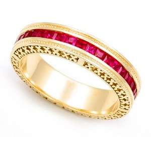   Channel set Cross Design Milgrain Band Ring, 4 Juno Jewelry Jewelry