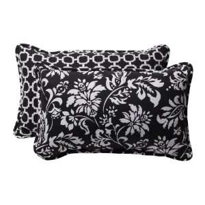  Pillow Perfect Decorative Black/White Geometric/Floral 