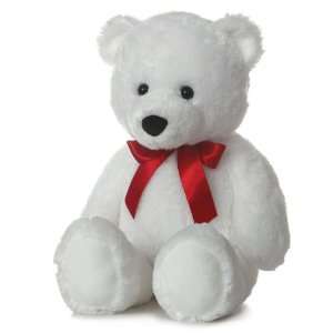  White Huggy Bear with Bow Toys & Games
