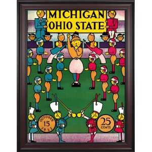  1932 Ohio State Buckeyes vs. Michigan Wolverines 36 x 48 