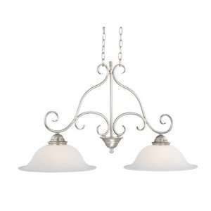  Vaxcel PA PDD370BN 2 Light Picasso Island Light, Brushed 