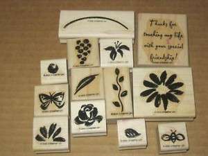 2000 Stampin Up Watercolor Garden 13 Stamps Set Great  