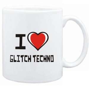  Mug White I love Glitch Techno  Music