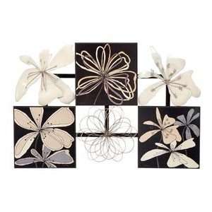  Contemporary Metal Wood Floral Wall Art