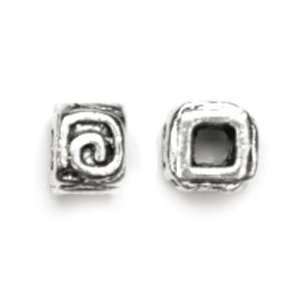 Cousin Precious Accents Silver Plated Metal Beads & Findings 5mm Cube 