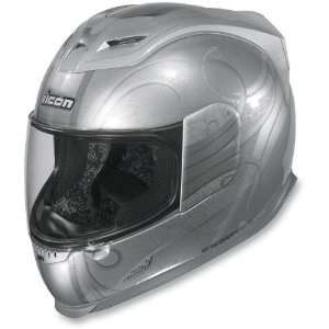  Icon Airframe Helmet , Color Pewter, Style Regal, Size 