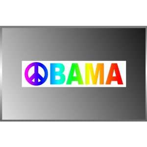  Obama Peace Rainbow Design Vinyl Decal Bumper Sticker 2x8 