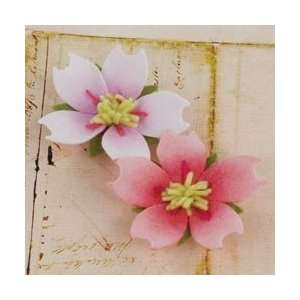  Prima Merelle Fabric Flowers 3 2/Pkg Rose; 3 Items/Order 