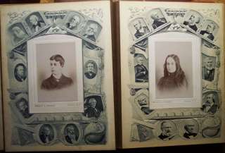 RARE Photo Album Photos Famous People in Margins 1888  